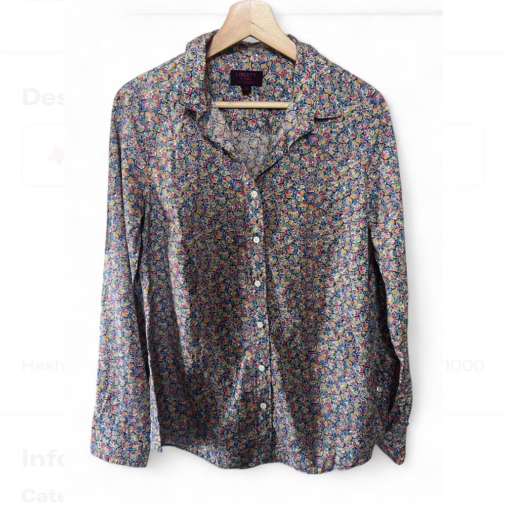 J. Crew Liberty of London button up size 6 / Small or medium NWOT